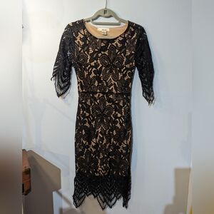 Black, Lacey, 20's Style Dress